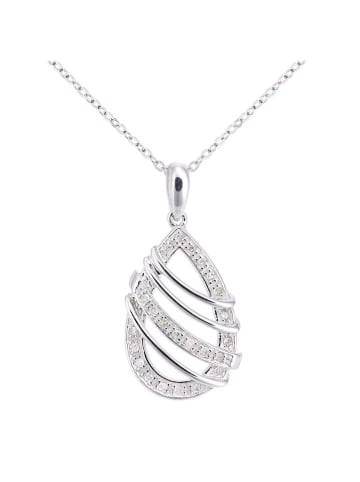 Revoni Złoty naszyjnik z diamentową zawieszką - dł. 46 cm