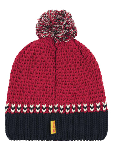 Steiff Gebreide muts rood/zwart