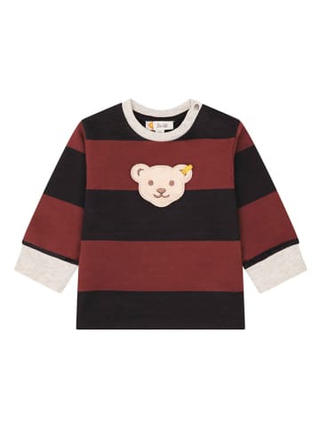 Steiff Sweatshirt in Schwarz/ Bordeaux
