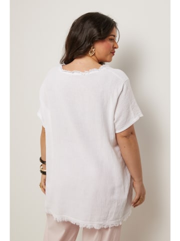 Curvy Lady Bluse in Weiß