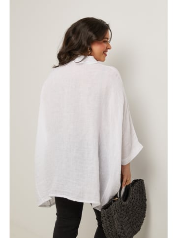 Curvy Lady Lniana koszula w kolorze białym