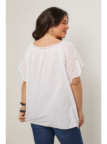 Curvy Lady Bluse in Weiß