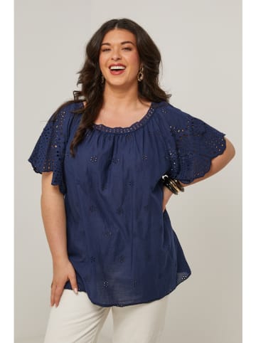 Curvy Lady Bluse in Dunkelblau