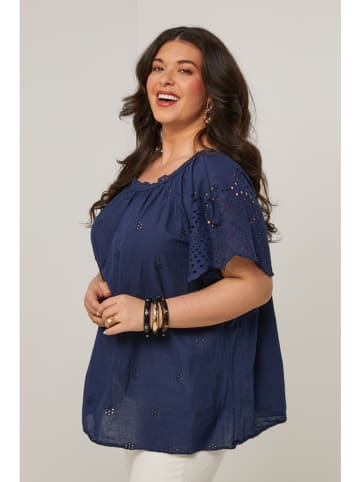 Curvy Lady Bluse in Dunkelblau