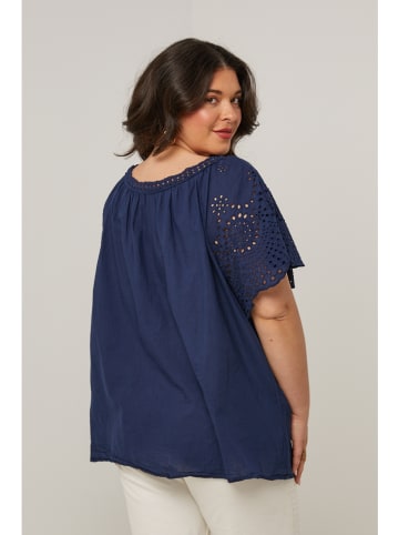 Curvy Lady Bluse in Dunkelblau