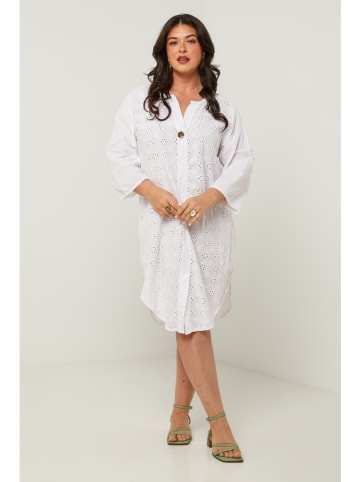 Curvy Lady Kleid in Weiß