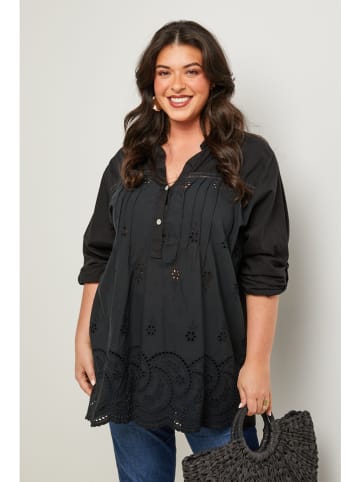 Curvy Lady Tunika in Schwarz