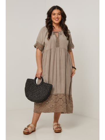 Curvy Lady Kleid in Taupe