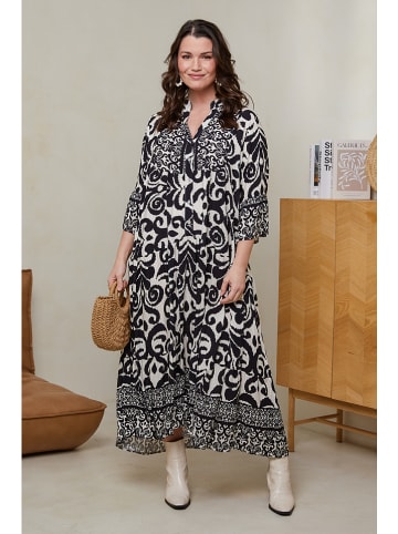 Curvy Lady Sukienka w kolorze czarno-białym