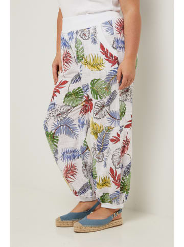 Curvy Lady Hose in Weiß/ Grün/ Blau
