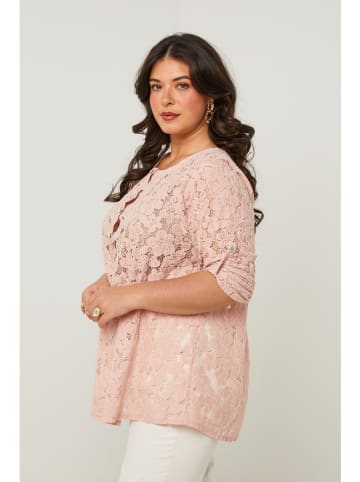 Curvy Lady Bluzka w kolorze jasnoróżowym