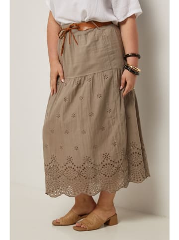 Curvy Lady Spódnica w kolorze jasnobrązowym