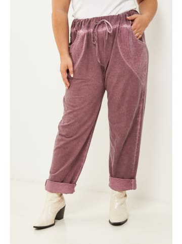 Curvy Lady Spodnie w kolorze jasnoróżowym