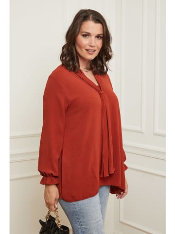 Curvy Lady Bluse in Rotbraun
