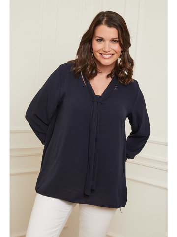 Curvy Lady Bluse in Dunkelblau
