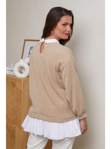 Curvy Lady Pullover in Beige