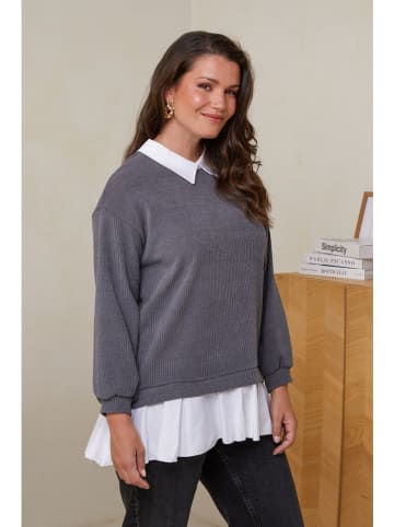Curvy Lady Pullover in Grau