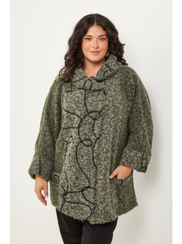 Curvy Lady Übergangsmantel in Khaki