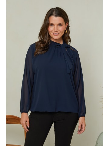 Curvy Lady Bluse in Dunkelblau