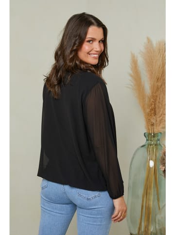 Curvy Lady Bluse in Schwarz