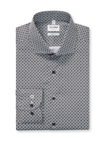 OLYMP Hemd "Level 5" - Body fit - in Schwarz/ Weiß