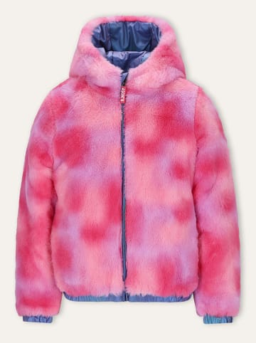 B.Nosy Omkeerbare doorgestikte jas "Joy" blauw/roze