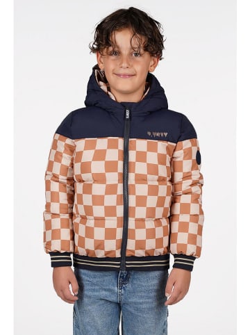 B.Nosy Doorgestikte jas "Jace" beige/donkerblauw