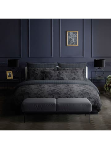 maison héritage PARIS Satin-Bettwäsche-Set "Jardin Botanique" in Dunkelgrau