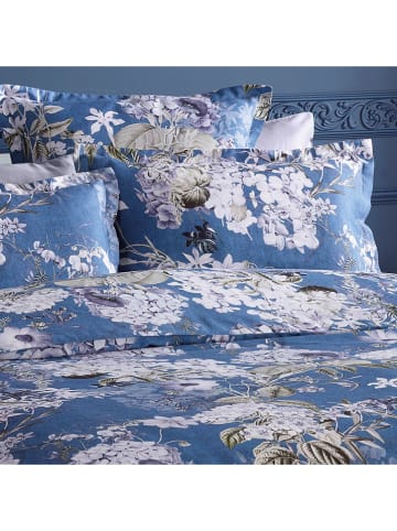 maison héritage PARIS Satin-Bettwäsche-Set "Hortensia" in Blau