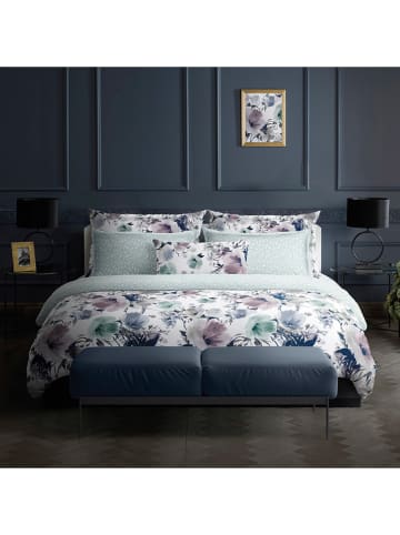 maison héritage PARIS Satin-Bettwäsche-Set "Erodium" in Weiß/ Lila