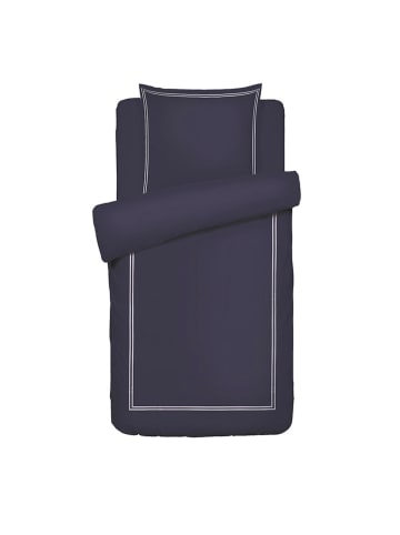 maison héritage PARIS Komplet pościeli satynowej "Paris" w kolorze granatowo-białym