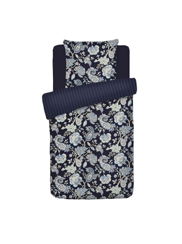 maison héritage PARIS Satijnen beddengoedset "Kashmir" donkerblauw