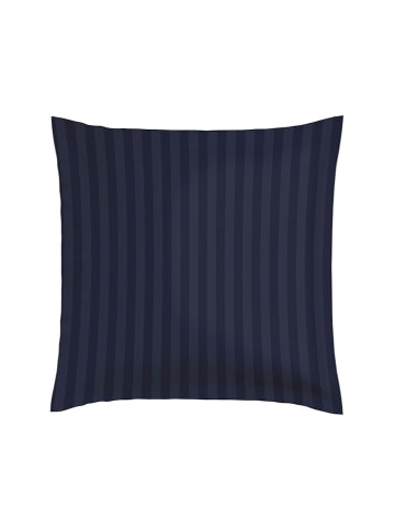 maison héritage PARIS 2-delige set: satijnen kussenslopen "Kashmir" donkerblauw/wit