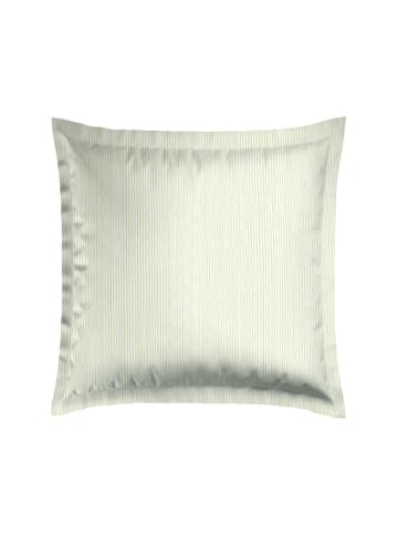 maison héritage PARIS 2-delige set: satijnen kussenslopen "Fleurs De La Forêt" wit/groen