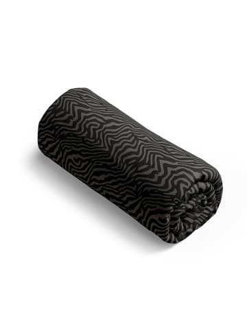 maison héritage PARIS Satynowe prześcieradło "Cebra" w kolorze brązowym na gumce