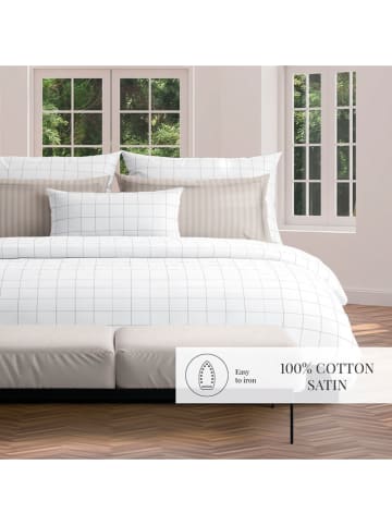 maison héritage PARIS Satin-Bettwäsche-Set in Weiß