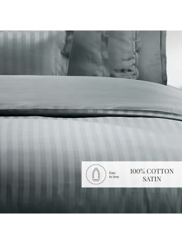 maison héritage PARIS Komplet pościeli satynowej w kolorze szarym