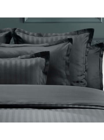 maison héritage PARIS 2-delige set: satijnen kussenslopen "Dobby" grijs