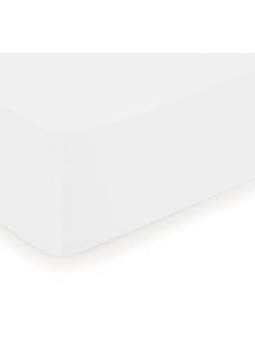maison héritage PARIS Satynowe prześcieradło w kolorze białym na gumce