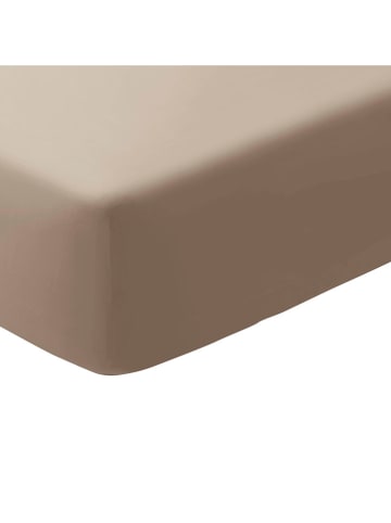 maison héritage PARIS Satin-Spannbettlaken in Taupe