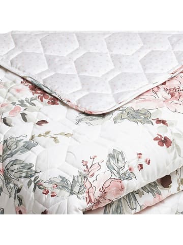 maison héritage PARIS Tagesdecke "Peony" in Weiß/ Rosa