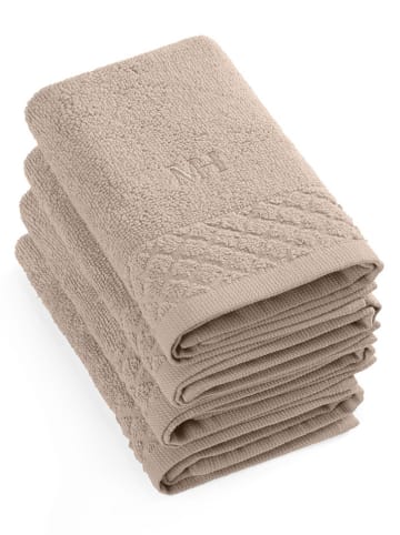 maison héritage PARIS 4-delige set: gastendoeken taupe