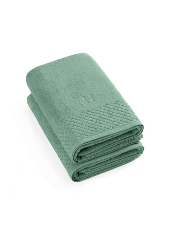 maison héritage PARIS 2er-Set: Duschtücher in Grün