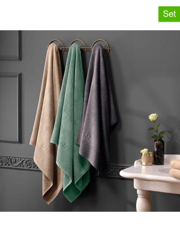 maison héritage PARIS 2er-Set: Duschtücher in Dunkelgrau