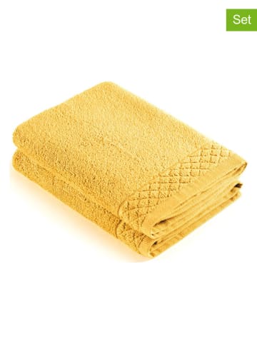 maison héritage PARIS 2-delige set: keukenhanddoeken geel