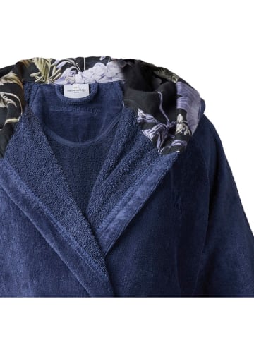 maison héritage PARIS Szlafrok "Hortensia" w kolorze granatowo-czarnym