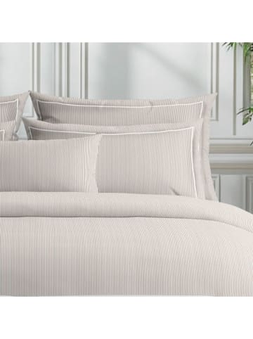 maison héritage PARIS Perkal beddengoedset "Dauphine" taupe