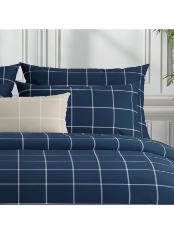 maison héritage PARIS Komplet pościeli satynowej "Amélia" w kolorze granatowym