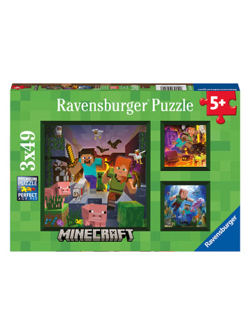 Ravensburger 49-częściowe puzzle (3 szt.) "Minecraft Biomes"
