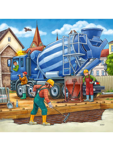 Ravensburger 49-częściowe puzzle (3 szt.) "Large construction vehicles" - 5+